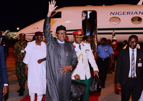 Buhari returns to Nigeria [Photos]