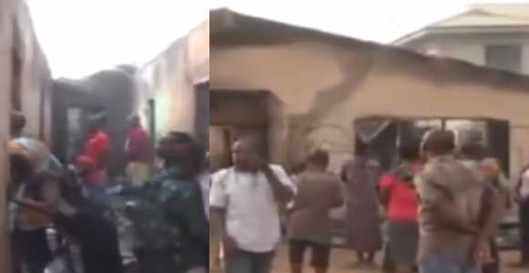 Tragic Christmas as family of three burnt to death in house fire in Benin (Photos)